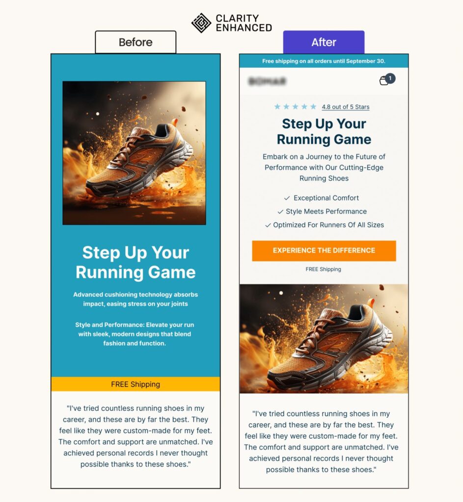Second landing page redesign