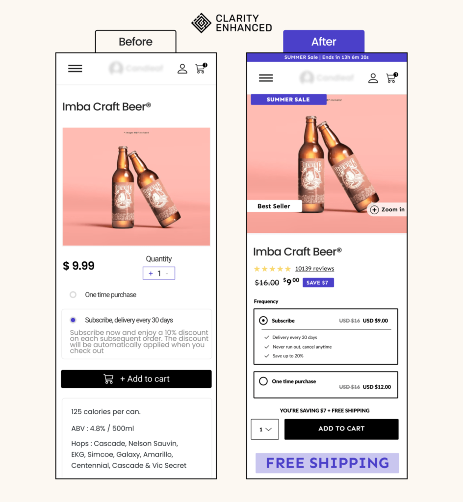 Product detail page redesign