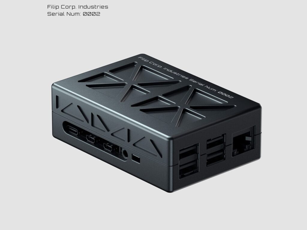Sci-fi Raspberry Pi enclosure render 1