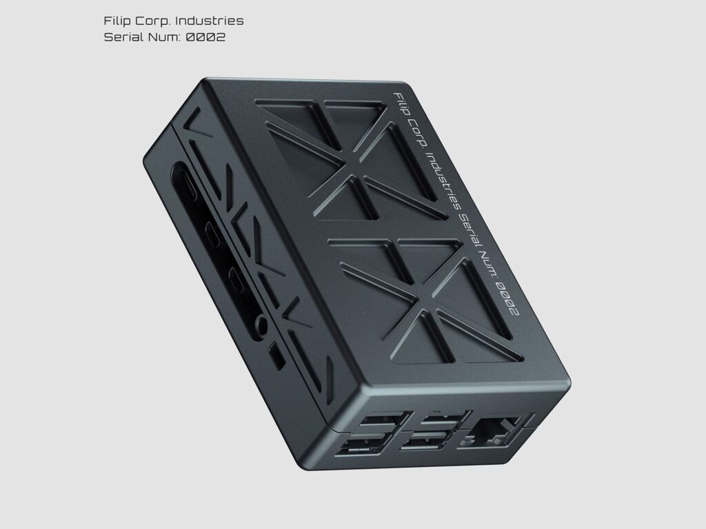 Sci-fi Raspberry Pi enclosure render 3